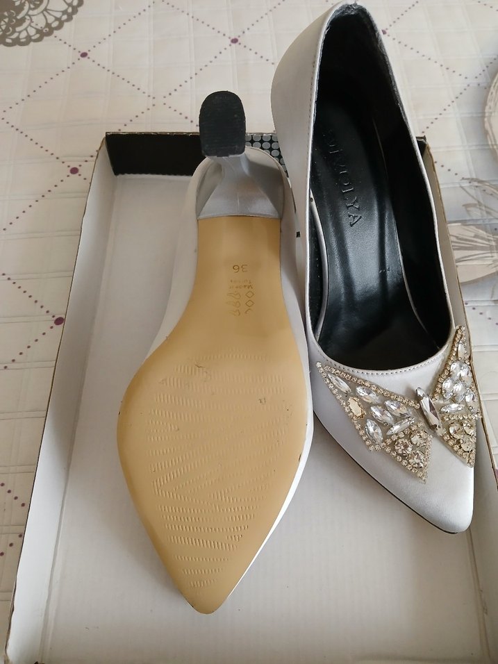 Payetli Yüksek Topuklu Kadın Ayakkabı - Görsel 2