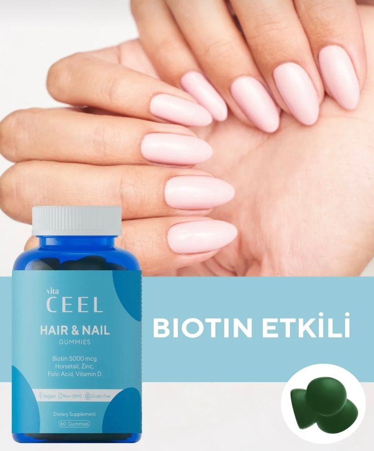 Vita CEEL Saç ve Tırnak Takviyesi 60 Gummies - Görsel 3