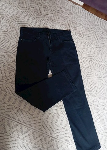 Siyah Kemerli Erkek Denim Pantolon - Görsel 3