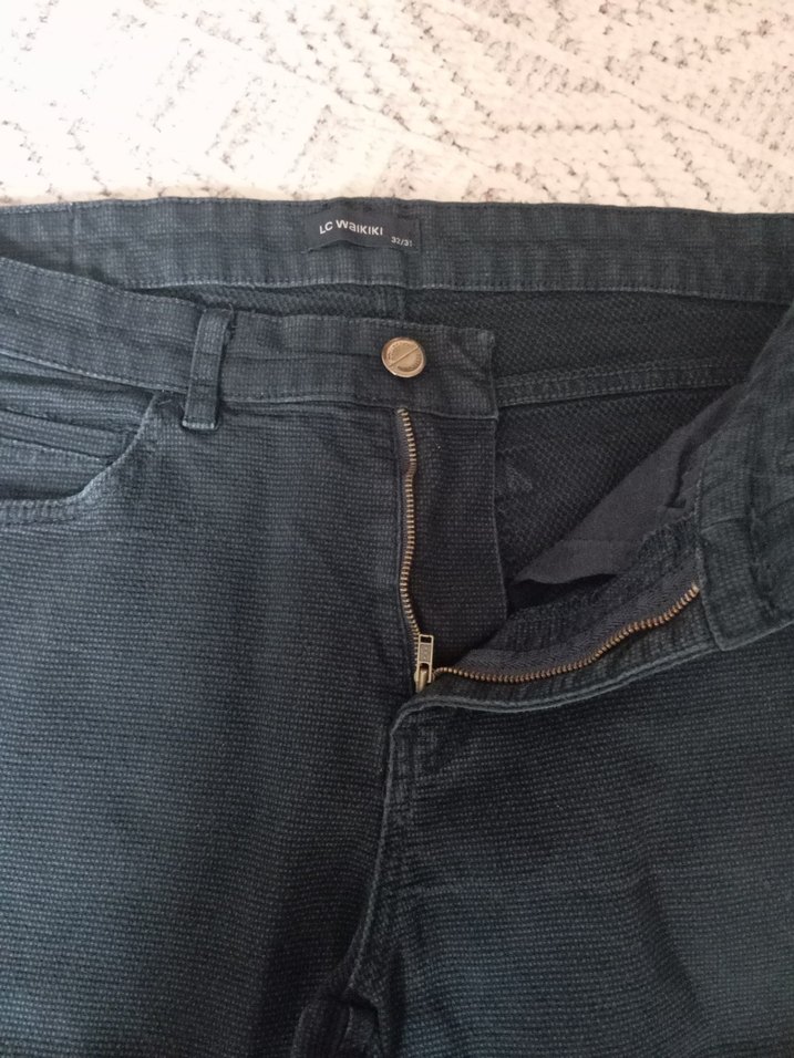 Siyah Kemerli Erkek Denim Pantolon - Görsel 2