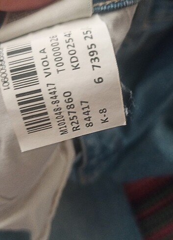 s Beden mavi Renk Mavi premium viola slim straight Jean
