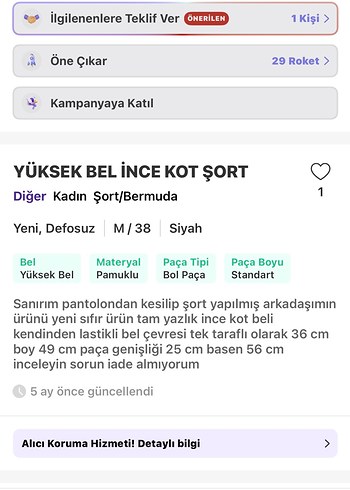 m Beden Siyah Rahat Kesim Mini Şort