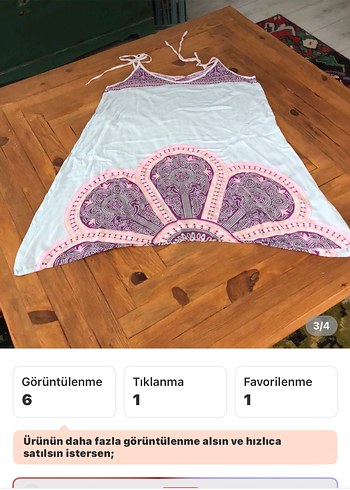 Bohem Mini %100 pamuk plaj&günlük Elbisesi Tie-Dye - Görsel 3