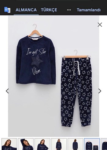 s Beden Lcw wellsoft Lacivert Kadın Pijama Takımı