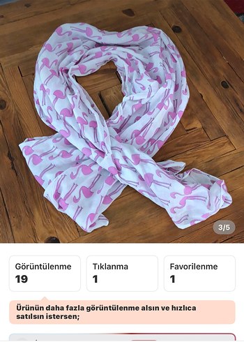 Yeni Pembe Bohem Flamingo Desenli pareo&şal - Görsel 3