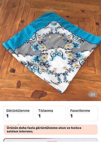  Beden Turkuaz Dantelli Bohem Kadın eşarp