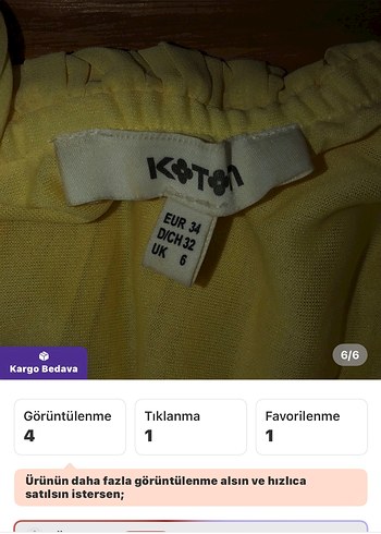 Koton şifon astarlı Sarı Piliseli Kadın Elbise - Görsel 6