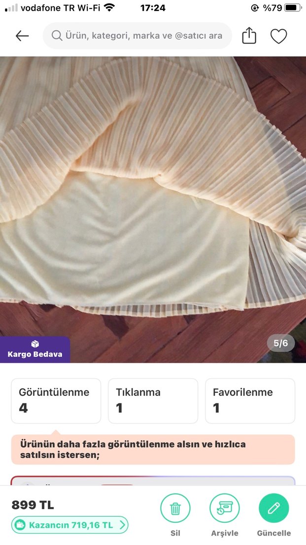 Koton şifon astarlı Sarı Piliseli Kadın Elbise - Görsel 5