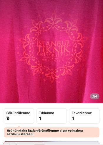 l Beden Pembe Baskılı Kısa Kollu Kadın Tişört