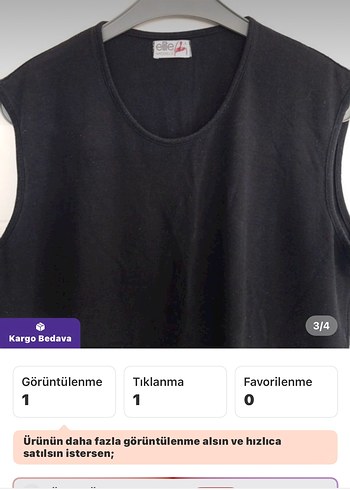l Beden siyah Renk Siyah Kolsuz Basic tshisrt