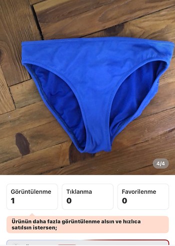 8 Yaş Beden mavi Renk Koton Mavi Strappy Bikini Takımı