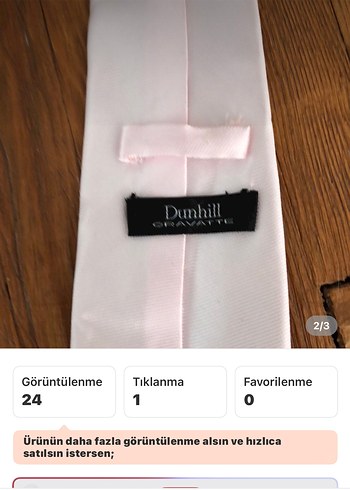  Beden Dunhill ithal toz pembe Erkek Kravat