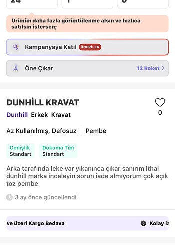 Diğer Dunhill ithal toz pembe Erkek Kravat