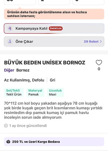 Diğer Gri unisex büyük beden Düz Bornoz