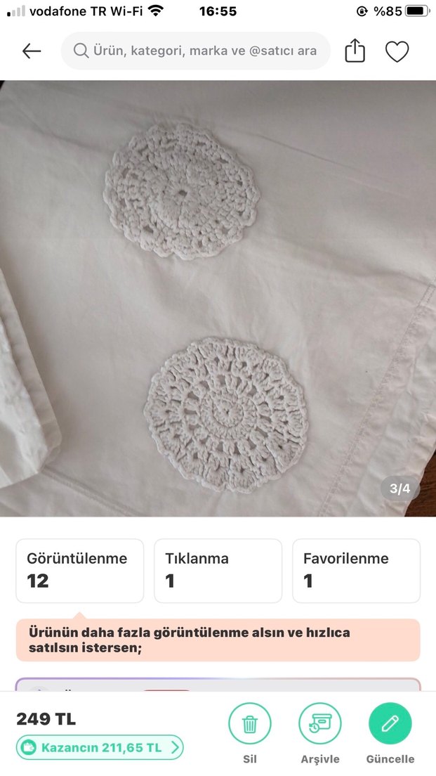 Beyaz İşlemeli Yastık Kılıfı Seti - Görsel 3