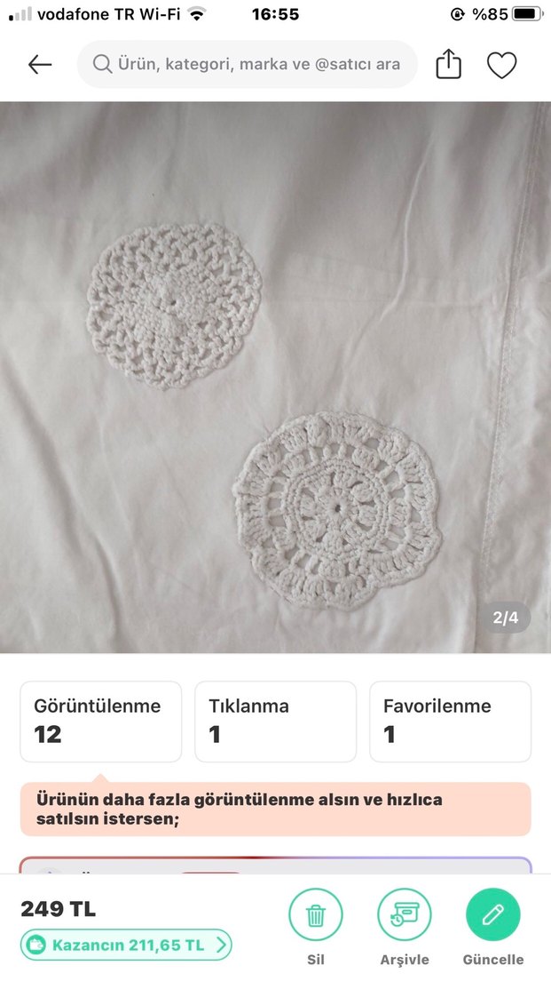 Beyaz İşlemeli Yastık Kılıfı Seti - Görsel 2