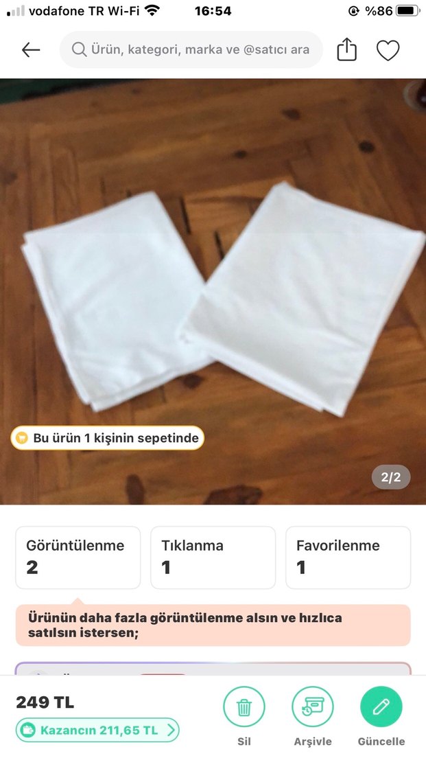 Beyaz Düz Yastık kılıfı - Görsel 2