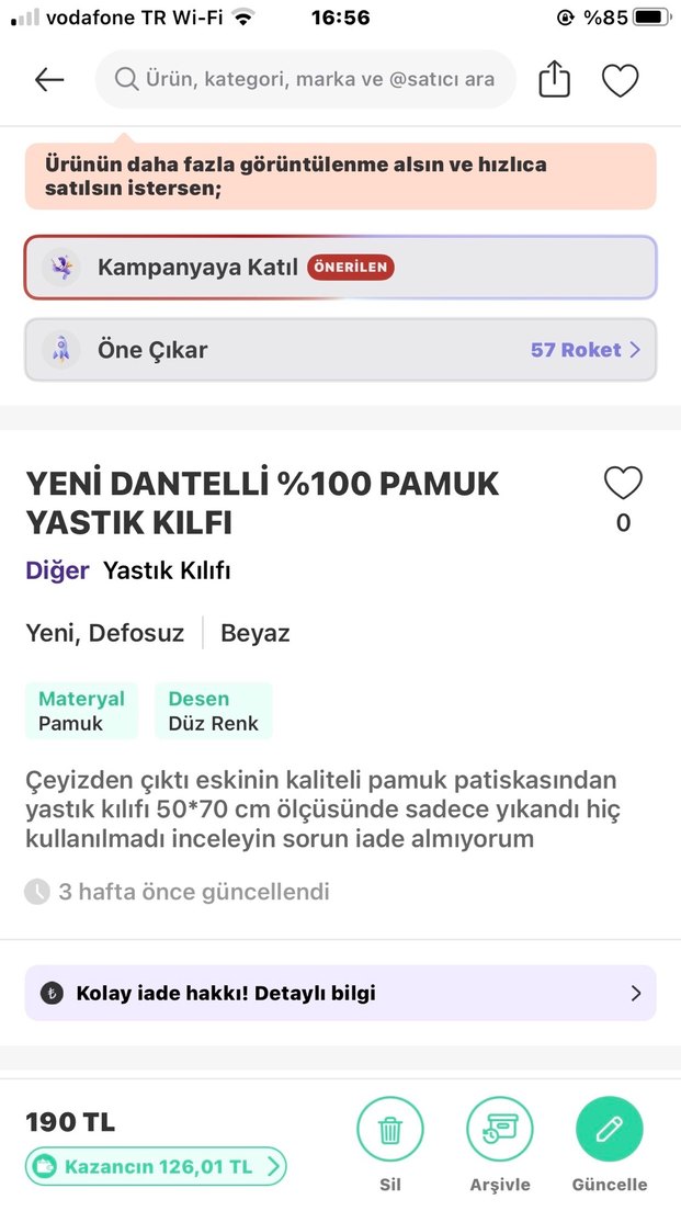 Beyaz Nakışlı Yastık Kılıfı Takımı - Görsel 4