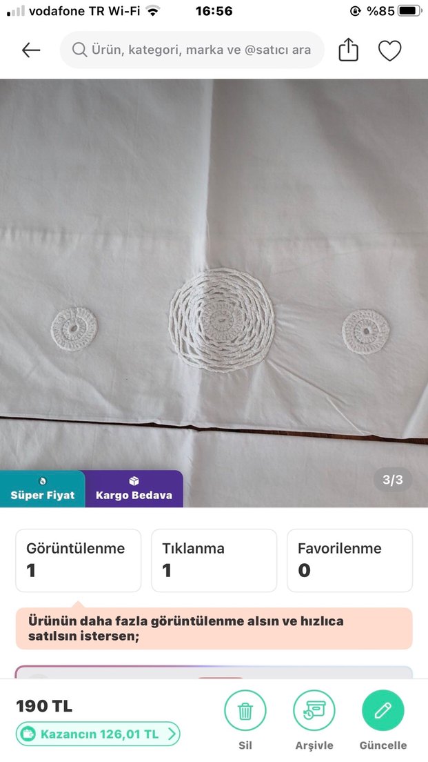 Beyaz Nakışlı Yastık Kılıfı Takımı - Görsel 3