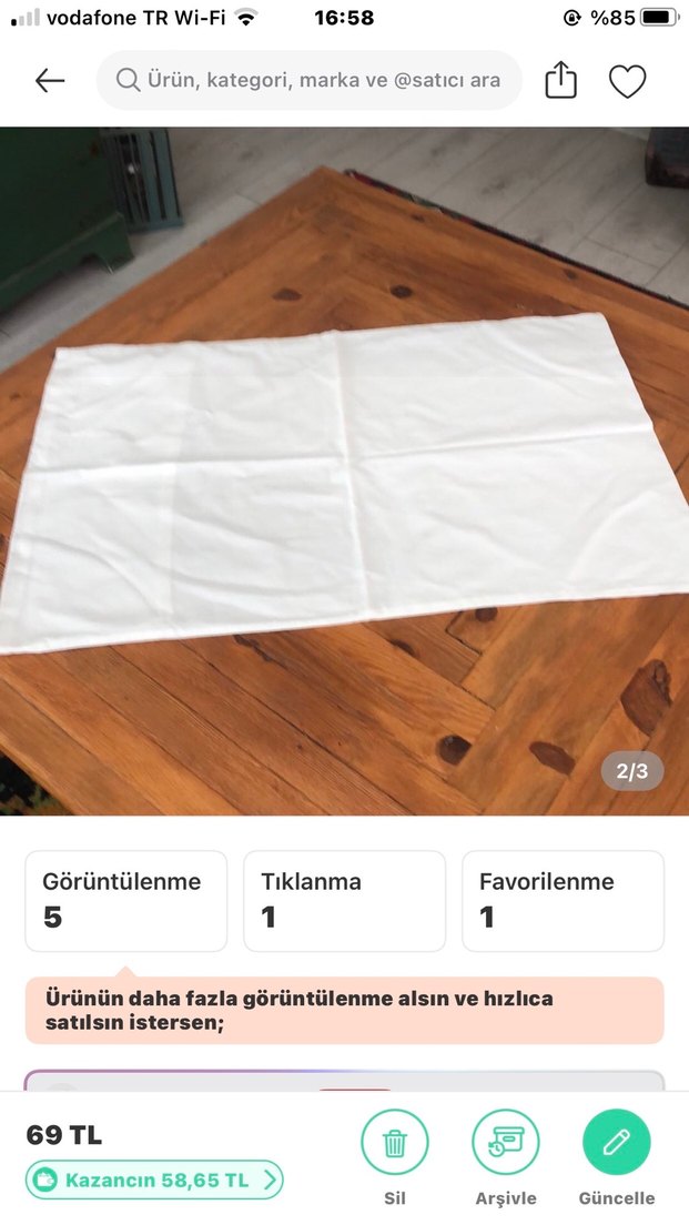 İşlemeli Beyaz yeni yastık kılıfı - Görsel 4