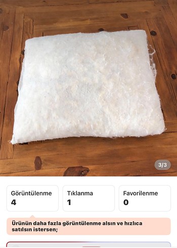  Beden beyaz Renk Beyaz Düz içi dolgulu minder