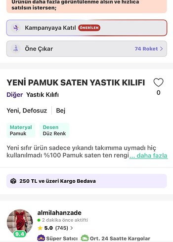 PAMUK SATEN YENİ YASTIK KILIFI - Görsel 3