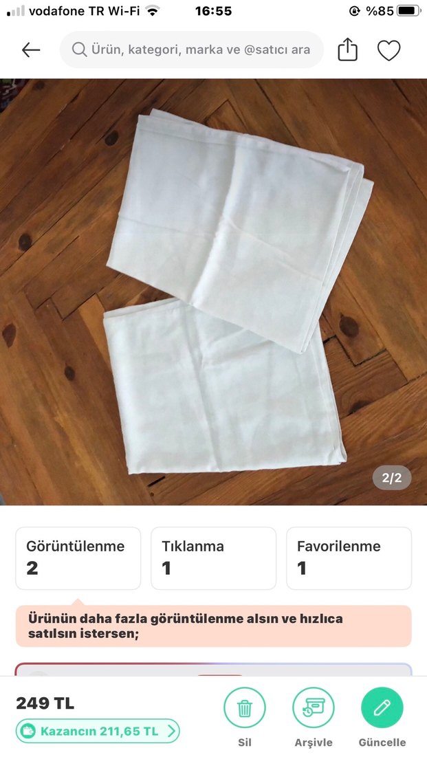 PAMUK SATEN YENİ YASTIK KILIFI - Görsel 2