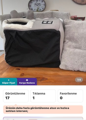 Niazi Gri Rahat Kedi Uyku Yatağı evi - Görsel 7