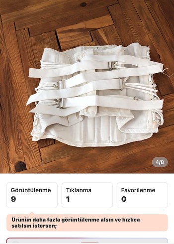 Beyaz Lumbosakral Korset Midi Boy - Görsel 4