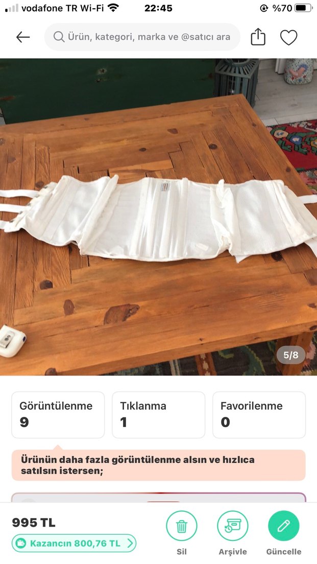 Beyaz Lumbosakral Korset Midi Boy - Görsel 5