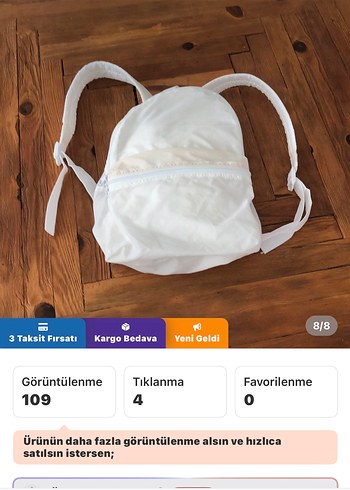 ESCADA orijinal sırt çantası&yağmurlukBeyaz - Görsel 8