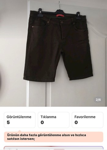 Erkek haki yeni %100 pamuk Rahat Midi Şort - Görsel 2