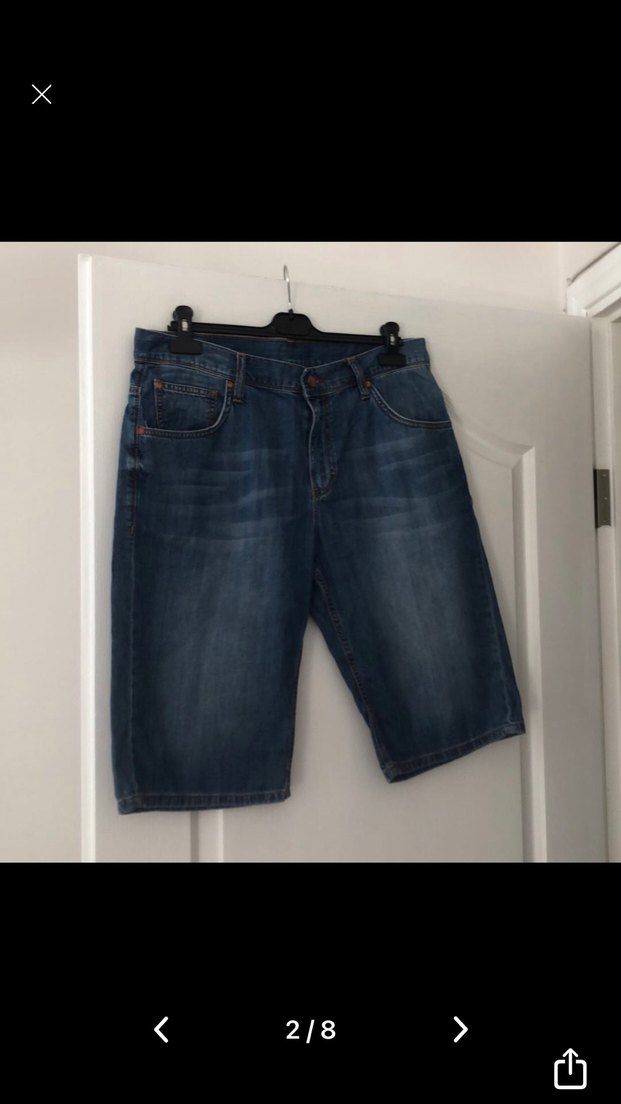 Mustang orijinal Mavi Denim Erkek Şort - Görsel 2