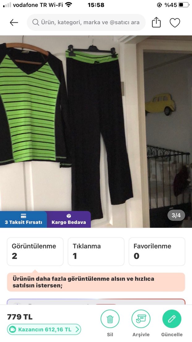 Yeşil Siyah Uzun Kollu Spor Takım - Görsel 3