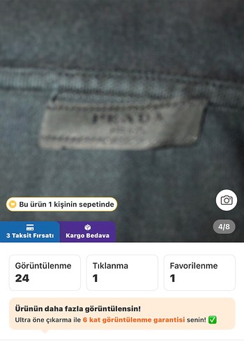 Prada orijinal Erkek Polo Tişört - Görsel 4