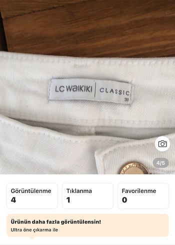 Beyaz Pamuklu Rahat Kesim Mini Kot Şort - Görsel 4