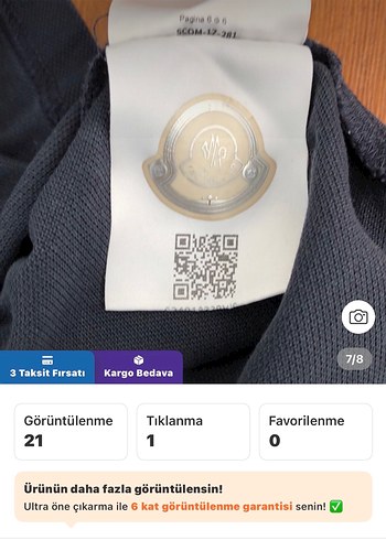 Moncler orijinal Erkek Uzun Kollu Polo Tişört - Görsel 7