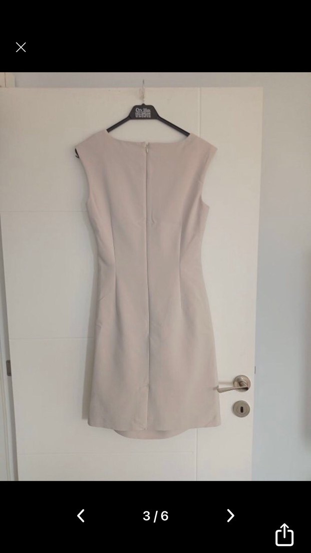 Bej deapeli üste oturan şık  Elbise - Görsel 3