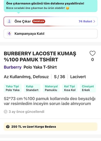 Erkek BURBERRY Düğmeli Polo Tişört - Görsel 7