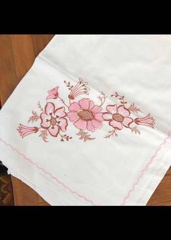 Pembe Nakışlı Pastel yastık kılıfı 2 adet - Görsel 2