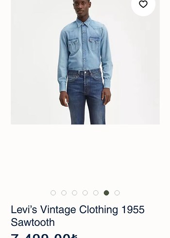 Levis Levi S Vintage 1955 Clithing Erkek Kot Gomlek
