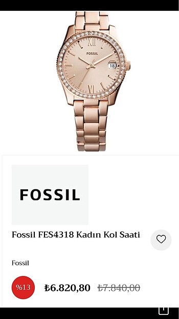 FOSSİL ORİJİNAL KUTUSUNDA KADIN SAAT