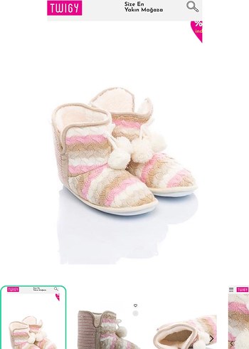 Twigy Pastel Cizgili Pelus 39 40 Numara Ev Terligi