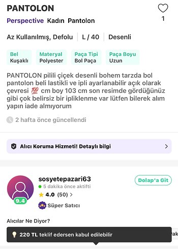 l Beden Çiçek Desenli Pilili Bohem Kadın Pantolon