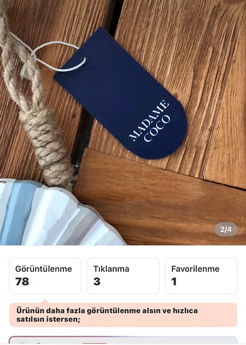 Beden Madame coco istiridye ahşap askı