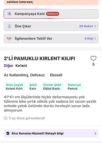 Pembe Vintage Kareli kırlent kılıfı