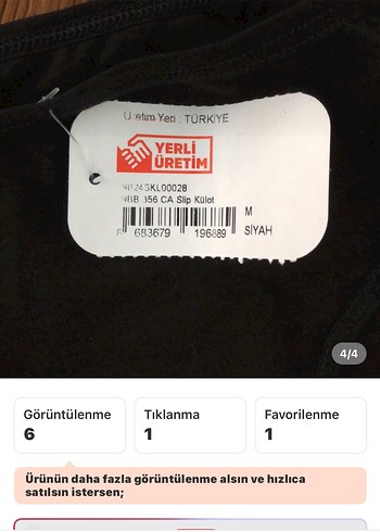m Beden siyah Renk Siyah NBB ETİKETLİ KÜLOT