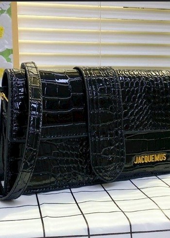 Jacquemus Siyah Deri Yılan Desenli Kadın Çanta