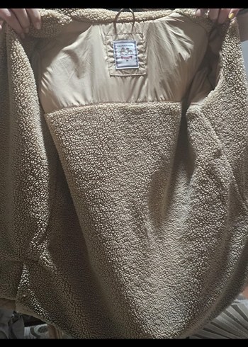 Bej Kuşaklı Kadın Kışlık Mont - Görsel 5