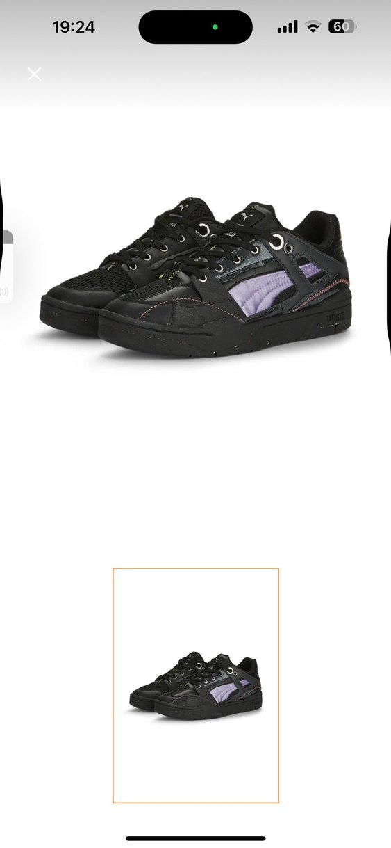 Mor Detaylı Siyah Kadın Spor Ayakkabı - Görsel 2